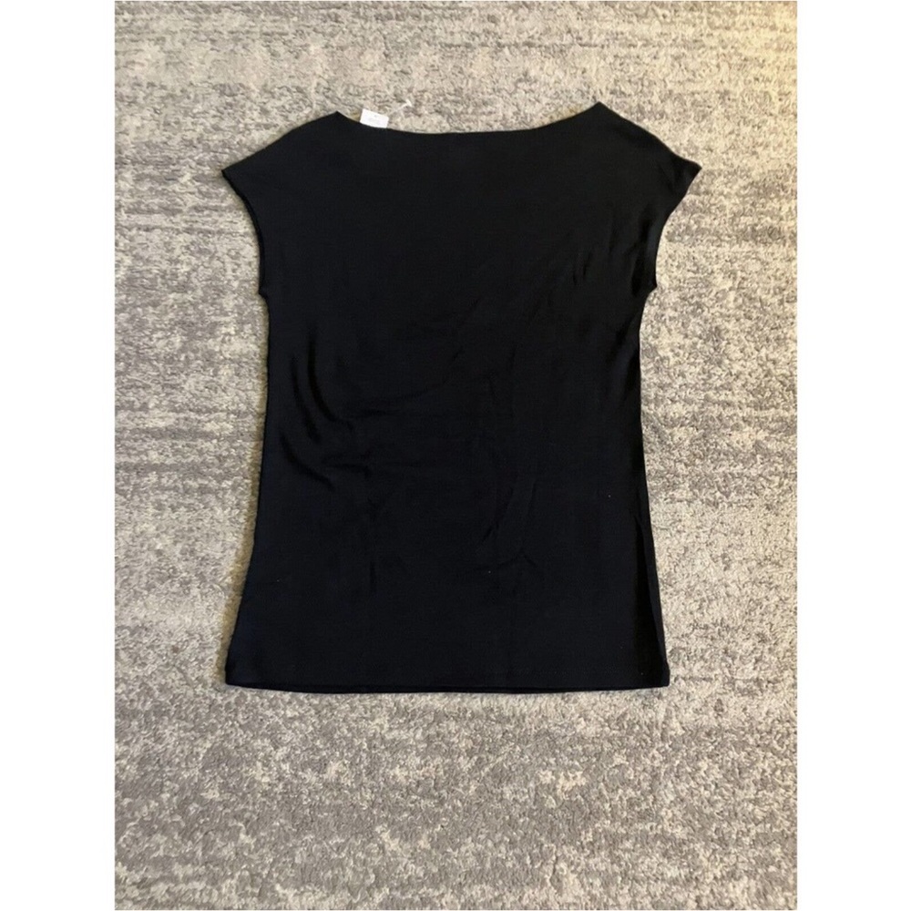 GAP Women's Black Cap Sleeve Sweater Top - Picture 3 of 6